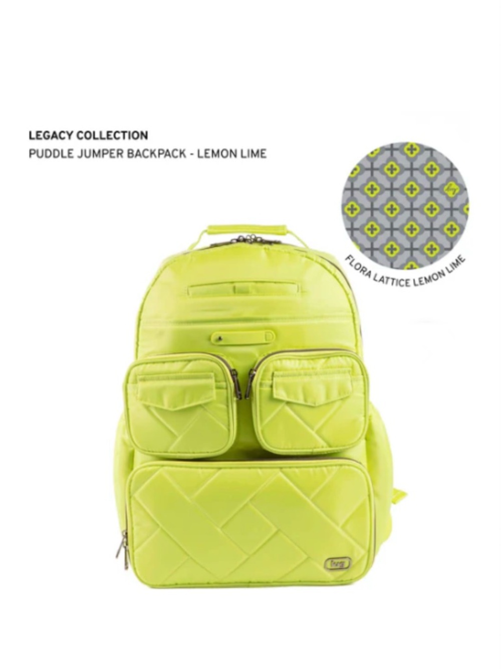 Lug Legacy Collection Puddle Jumper Backpack Lemon Lime